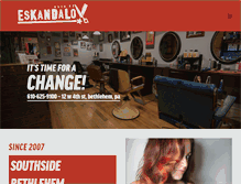 Tablet Screenshot of eskandalohair.com